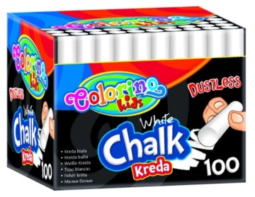 Крейда біла Colorino Kids безпилова 100 шт.