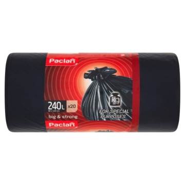 Мешки для мусора Paclan Big&Strong 240 л 20 шт 90x140 см сверхпрочные толстые