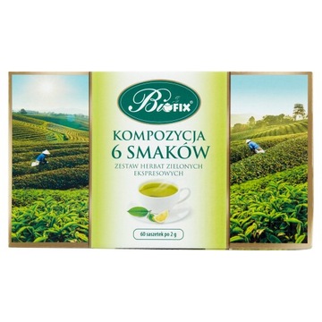 Zestaw herbat zielonych Bifix Kompozycja 6 smaków