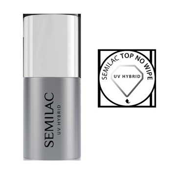 Semilac UV Hybrid Top No Wipe для гибридного лака без смывки 7мл