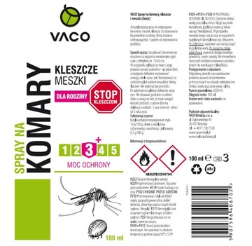 Vaco spray na komary, kleszcze i meszki 100 ml