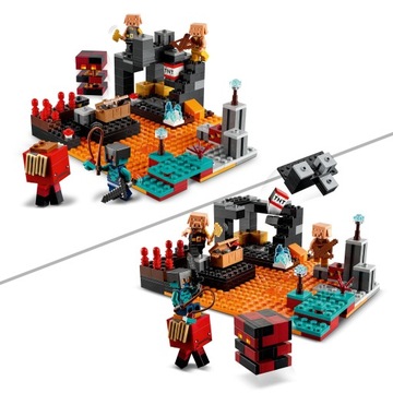Кирпичи LEGO Minecraft 21185 Бастион Пустоты Магмолаз Пиглин Жестокий