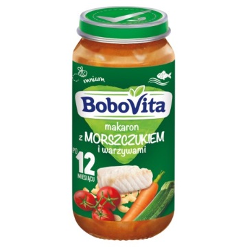 BoboVita Макарони з хек і овочами по 12 місяця 250 г -