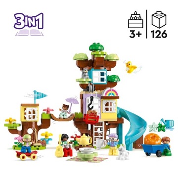 LEGO Duplo 10993 Большой набор «Дом на дереве 3 в 1»