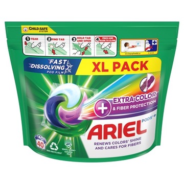 Ariel All-in-1 PODS EXTRA COLOR & FIBER PROTECTION 40prań