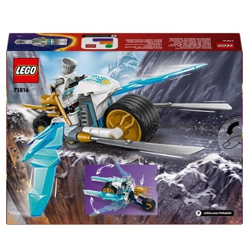 LEGO NINJAGO 71816 БЕЛЫЙ ГОЛУБОЙ МОТОЦИКЛ ЛЕД ЗЕЙН ЗОЛОТОЙ ЗИМНИЙ МОТОР