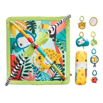 Обучающий коврик 3в1 с тропическим лесом