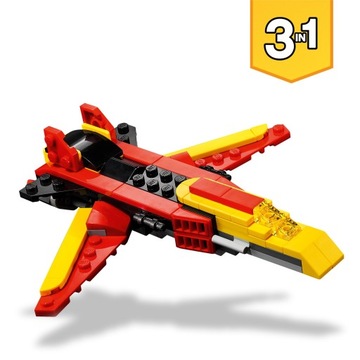 LEGO CREATOR Супер РОБОТ Трансформеры 3 в 1 SMOK Jet 159 Klocki 6+