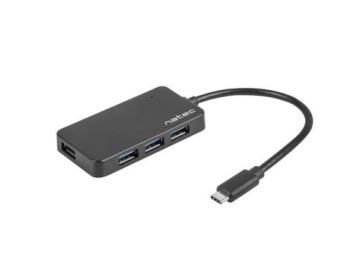 Концентратор Natec Silkworm 4-Port Usb-C 3.0 4-PORT черный