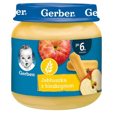 Deserek Gerber Mus Jabłuszka z biszkoptem 125 g