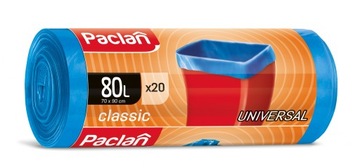 Мешки с мусором 80 л сегрегации Paclan Classic