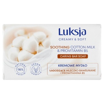 LUKSJA Creamy&Soft Mydło BAWEŁNA w kostce 90 g