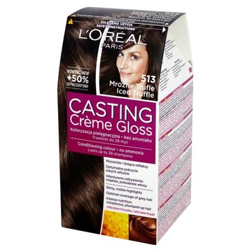 Farby do włosów Casting creme gloss L'Oréal Paris brązy 513 mroźne trufle