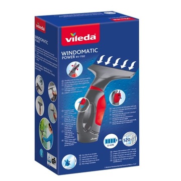 Автоматический очиститель окон Vileda Windomatic Power с максимальной мощностью всасывания.