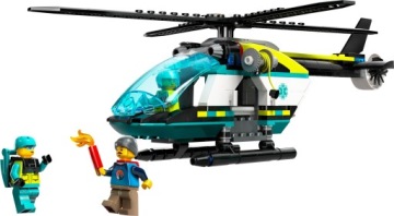LEGO CITY BLOCKS СПАСАТЕЛЬНЫЙ ВЕРТОЛЕТ ВРАЩАЮЩИЕСЯ ПРОПЕЛЛЕРЫ ПОДАРОК ​​ДЛЯ РЕБЕНКА 6-7 ЛЕТ