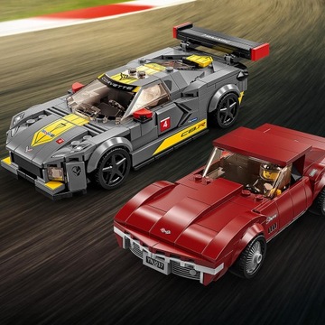 LEGO 76903 Chevrolet Corvette C8.R и Corvette 1969 года выпуска.