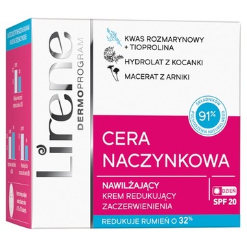 Nawilżający krem redukujący zaczerwienienia SPF20