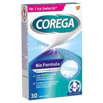 Corega Tabletki Czyszczące do Protez Bio Formula 30 tabletek