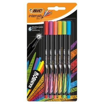 Cienkopisy BIC Intensity Fine 6 Kolorów Rainbow
