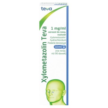 Teva Xylometazolin aerozol do nosa 10ml niedrożność nosa zatoki