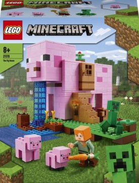 LEGO MINECRAFT 21170 СВИНЬЯ ДОМ ФИГУРКА СВИНЬЯ АЛЕКС СВИНОФЕРМА