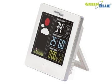 Беспроводная метеостанция GreenBlue GB521W DCF, белая