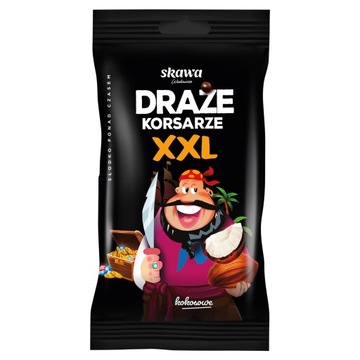 Skawa DRAŻE KORSARZE XXL Kokosowe w POLEWIE KAKAO 70g