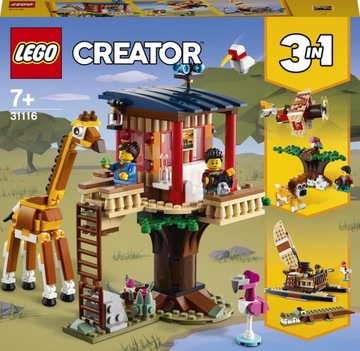 LEGO CREATOR 31116 DOMEK NA DRZEWIE NA SAFARI 3W1