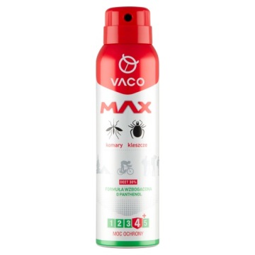 VACO спрей від комарів кліщі мошки MAX з пантенолом 30% DEET 100 мл