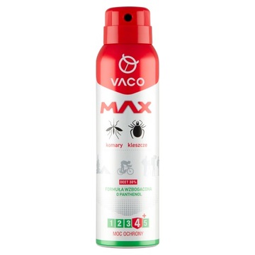 VACO Spray MAX na komary, kleszcze z PANTHENOLEM i DEET 30% 100ml