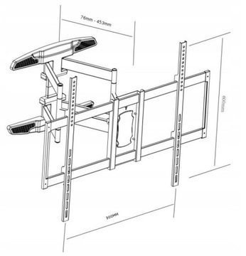 Поворотный держатель для телевизора Вешалка для ЖК-телевизора 42 100