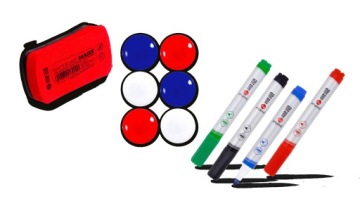 Стартовый набор для доски, маркеры, губка, магниты.