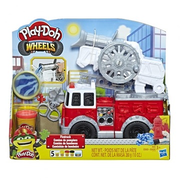 PLAY-DOH CIASTOLNA ZESTAW DUŻY WÓZ STRAŻACKI MARSHAL + 5 TUB E6103
