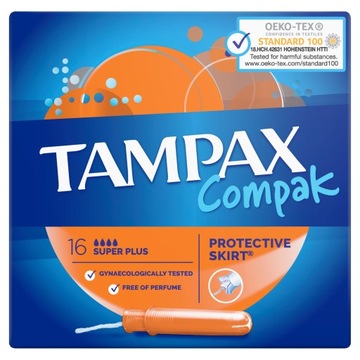 Tampax Compak Super Plus Tampony z aplikatorem, x16