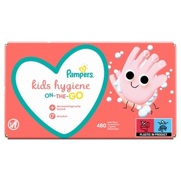 PAMPERS KIDS HYGIENE ON-THE-GO WIPES ВЛАЖНЫЕ САЛФЕТКИ 12х40=480 ШТ.