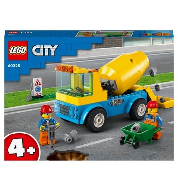LEGO City 60325 Бетономешалка «Бетонная груша» Сборка для детей от 4 лет