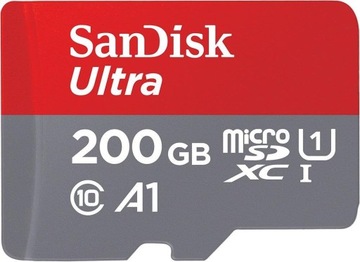 SANDISK 200 ГБ micro SDXC UHS-I A1 ULTRA 100 МБ+SD