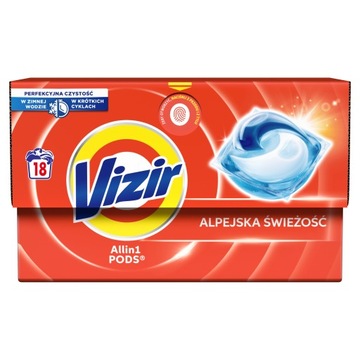 VIZIR KAPSUŁKI DO PRANIA ALLiN1 PODS ALPEJSKA ŚWIEŻOŚĆ 18 SZTUK