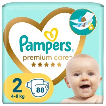 PAMPERS PREMIUM CARE ROZMIAR 2 4-8 KG 88 SZTUK PIELUSZKI