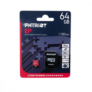 Карта microSDXC V30 емкостью 64 ГБ