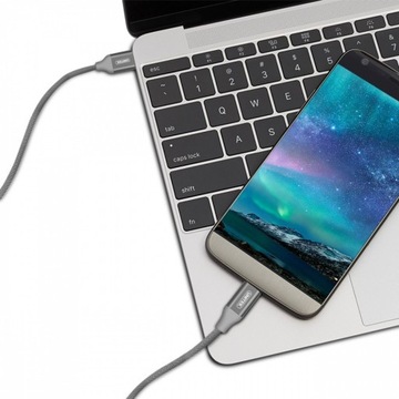 Unitek Y-C4026ASL micro USB-кабель премиум-класса 100 см, нейлон, серебристый