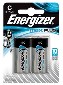 2 батарейки ENERGIZER MAX PLUS LR14 C