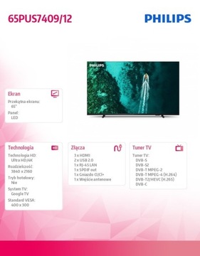 Philips 65pus7409 LED 65 