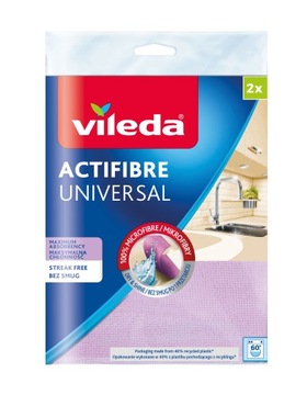 Салфетка из микрофибры Vileda (микрофибра) в упаковке 1 шт, фиолетовая.