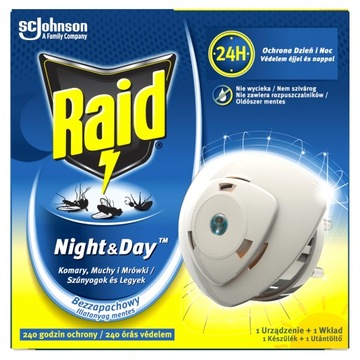Электрофумигатор инсектицидный Raid Night&Day + запасной