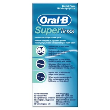 Зубная нить ORAL B SUPERFLOSS ORTO 50 шт.