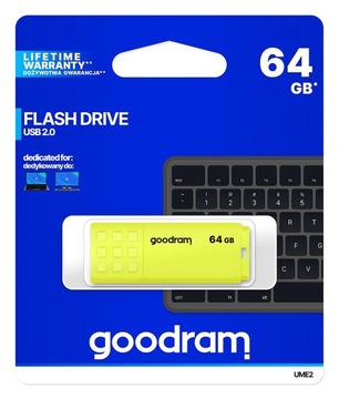 Pendrive GOODRAM UME2-0640Y0R11 64 GB USB 2.0 żółty