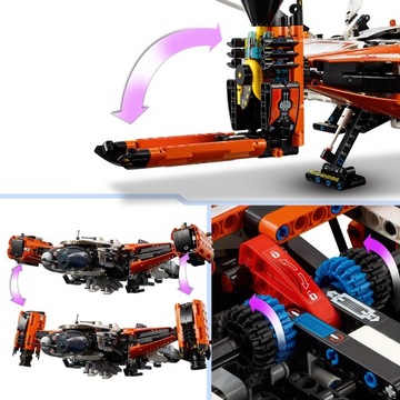 LEGO Technic 42181 Набор «Тяжелый космический корабль VTOL LT81» и электронная книга 4 в 1