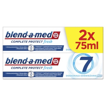 BLEND-A-MED Complete Protect 7, Extra Fresh, pasta do zębów, 2x75 ml