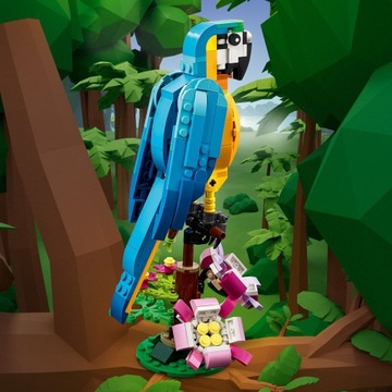 Подвижный экзотический попугай, рыбка и лягушка, набор 31136 — LEGO Creator 3 в 1